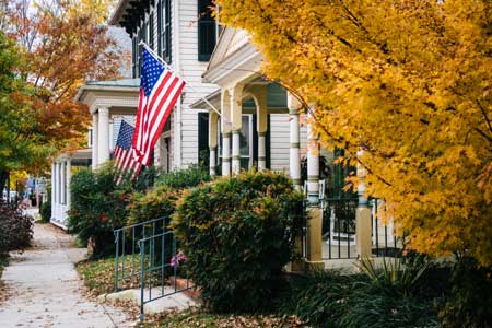 American style home in Baltimore, Maryland.