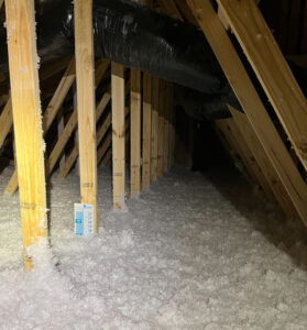 blown-in attic insulation